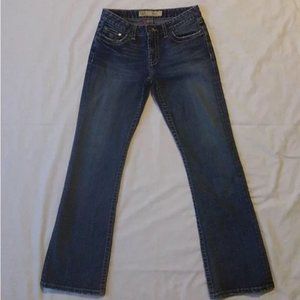 BKE Kate Bootcut Denim Blue Jeans Button Down Flap 28 X 33 1/2
